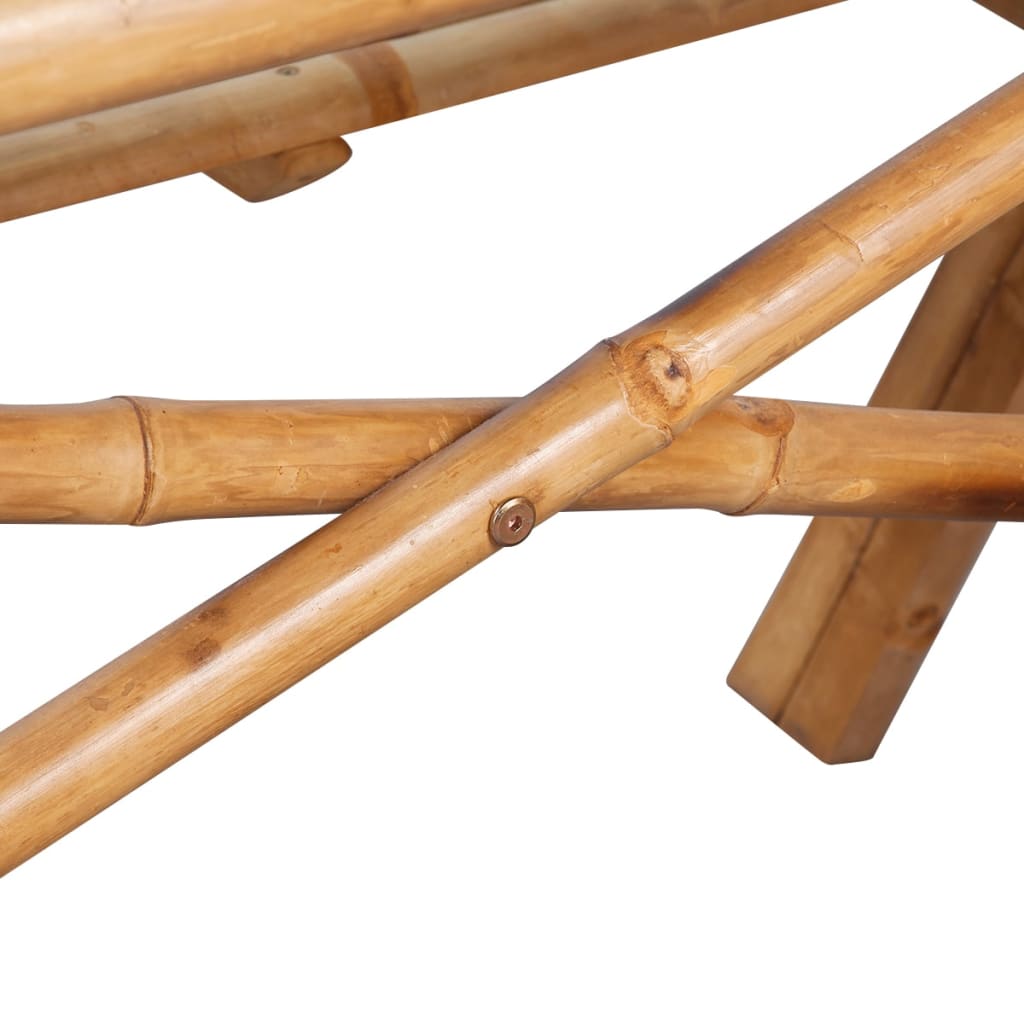 vidaXL Piknikový stôl 120x120x78 cm, bambus