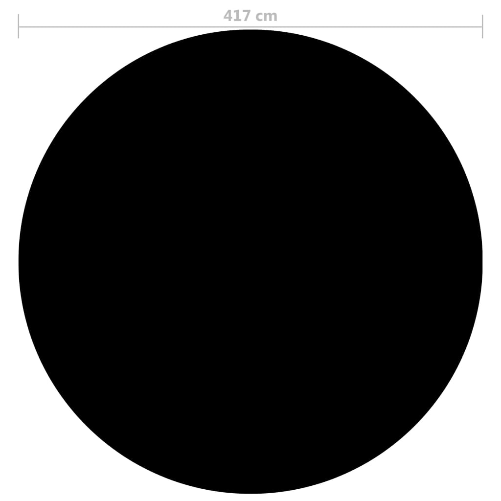 vidaXL Bazénová plachta, čierna 417 cm, PE