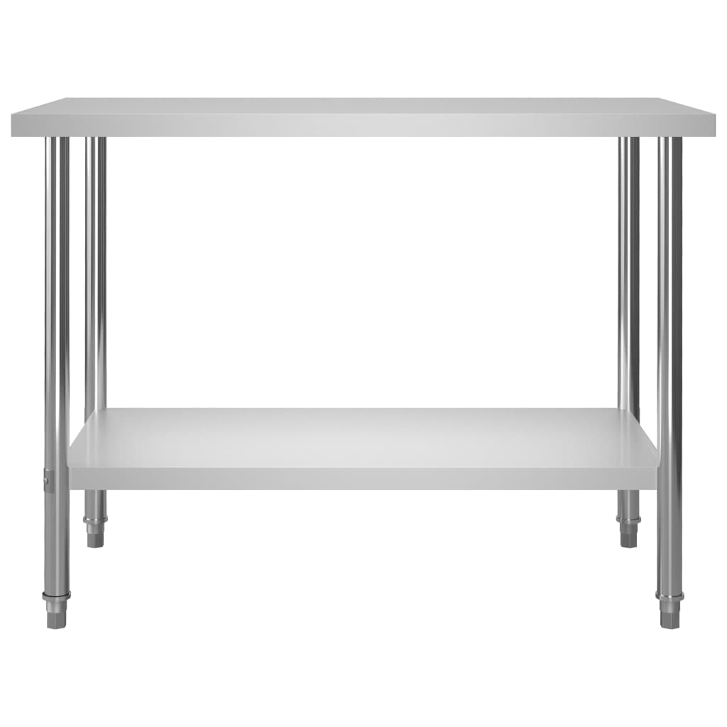 vidaXL Kuchynský pracovný stôl s policou 120x60x150 cm, oceľ