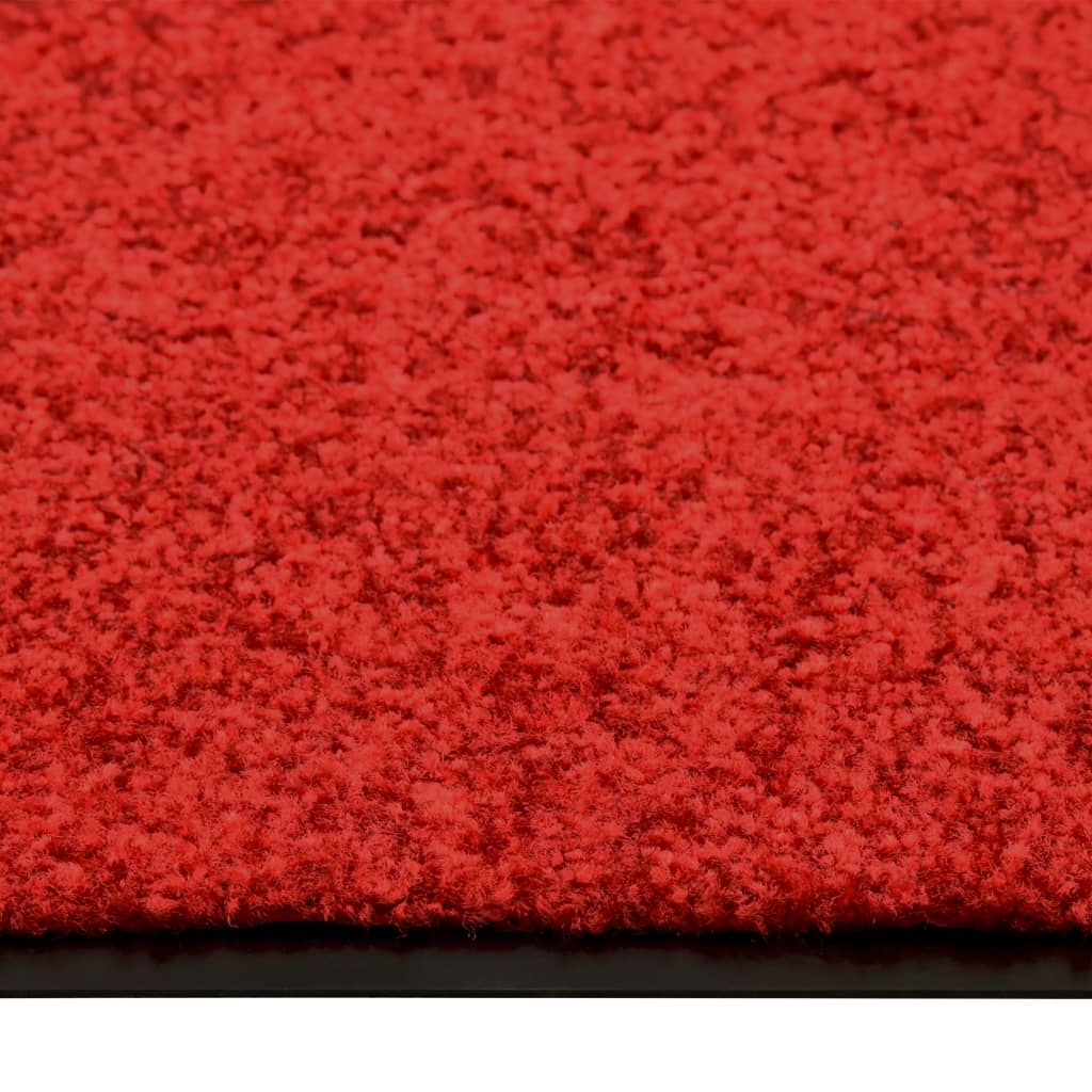 vidaXL Rohožka, prateľná, červená 90x150 cm