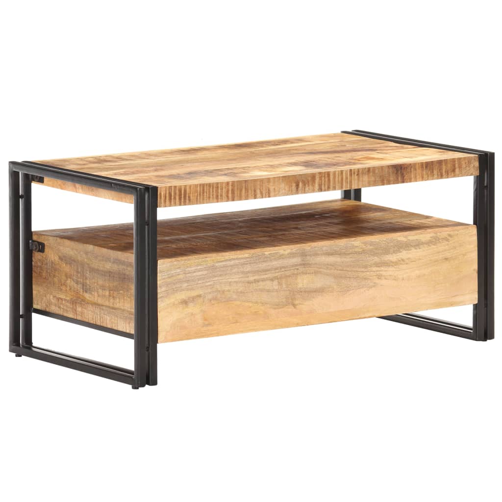 vidaXL Konferenčný stolík 100x55x45 cm, surové mangové drevo