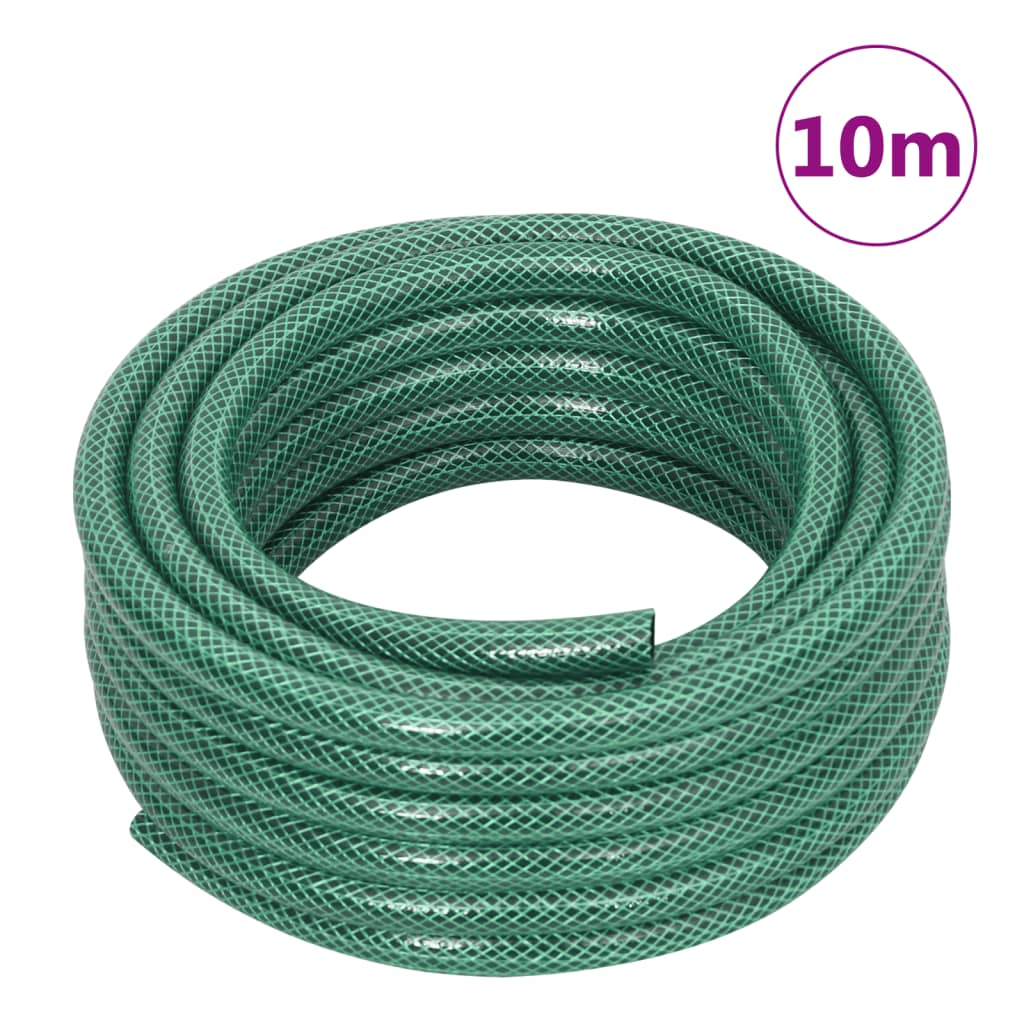 vidaXL Záhradná hadica so sadou armatúr zelená 0,6" 10 m PVC