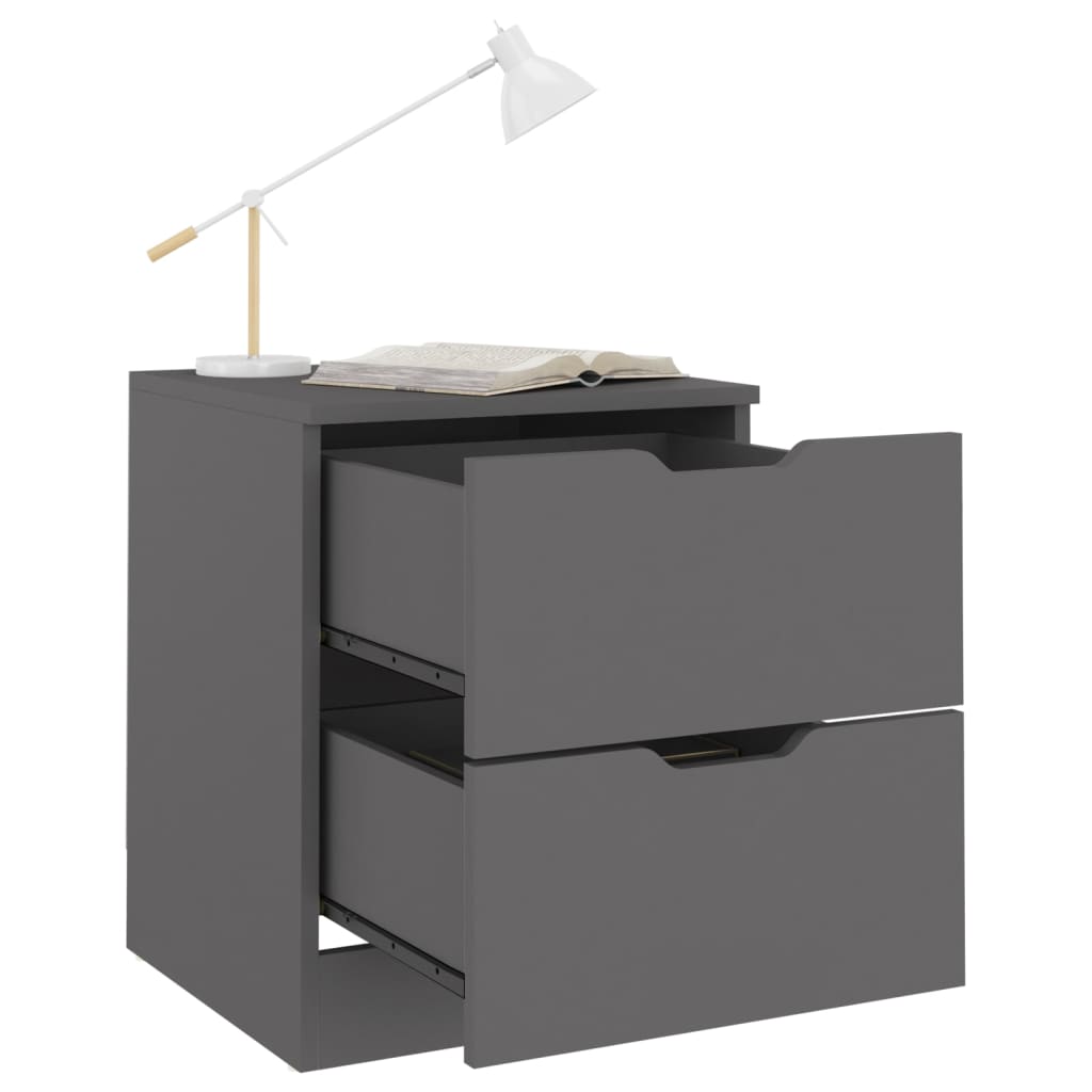 vidaXL Nočný stolík sivý 40x40x50 cm drevotrieska
