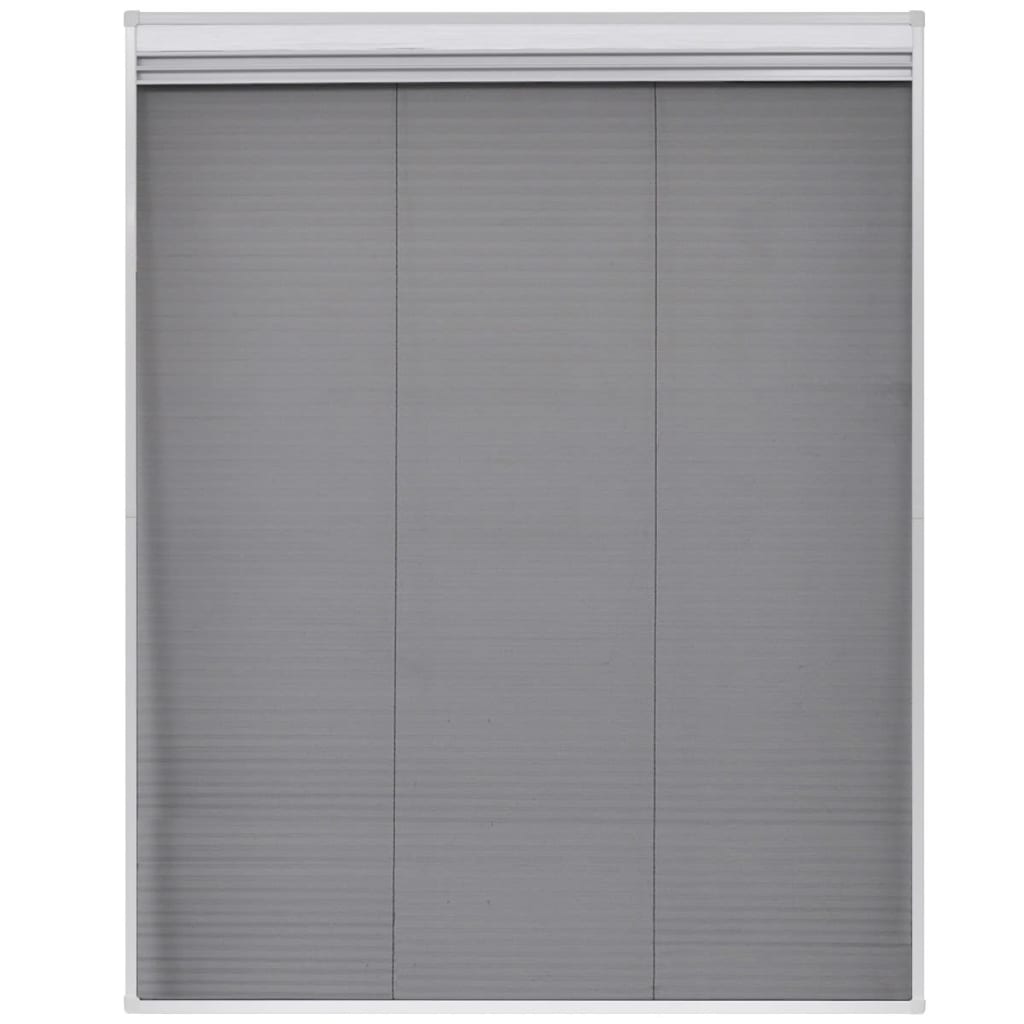vidaXL Plisovaná okenná sieťka proti hmyzu s hliníkovým rámom a roletou, 80 x 110 cm