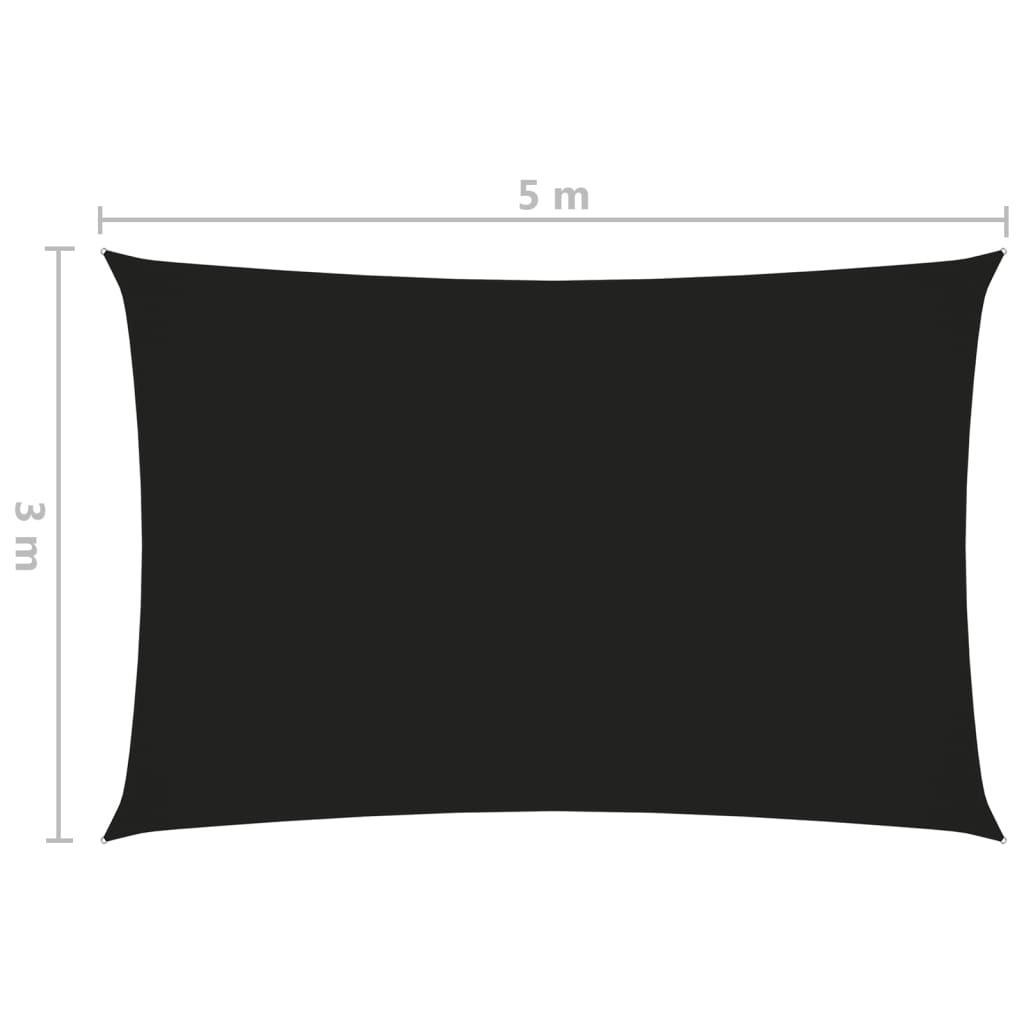 vidaXL Tieniaca plachta oxfordská látka obdĺžniková 3x5 m čierna