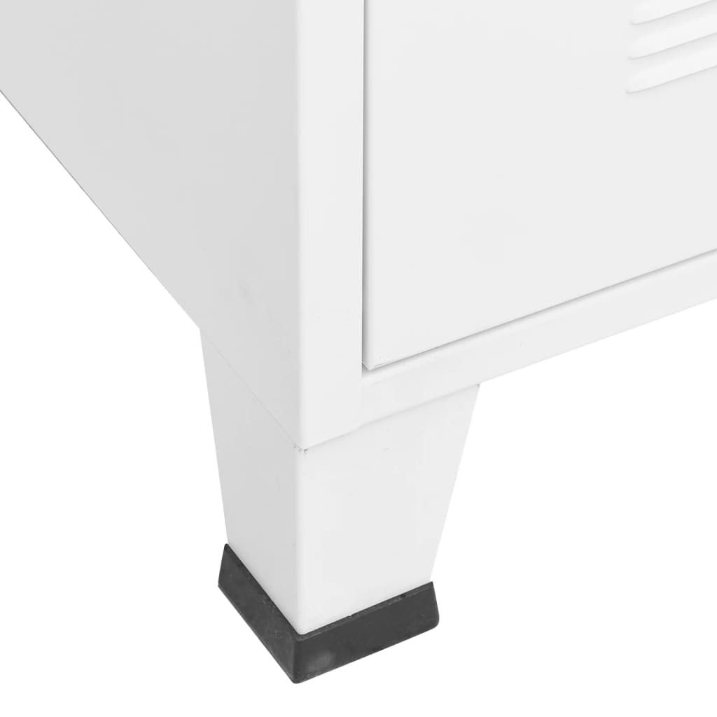 vidaXL Industriálna skriňa biela 90x50x180 cm kovová