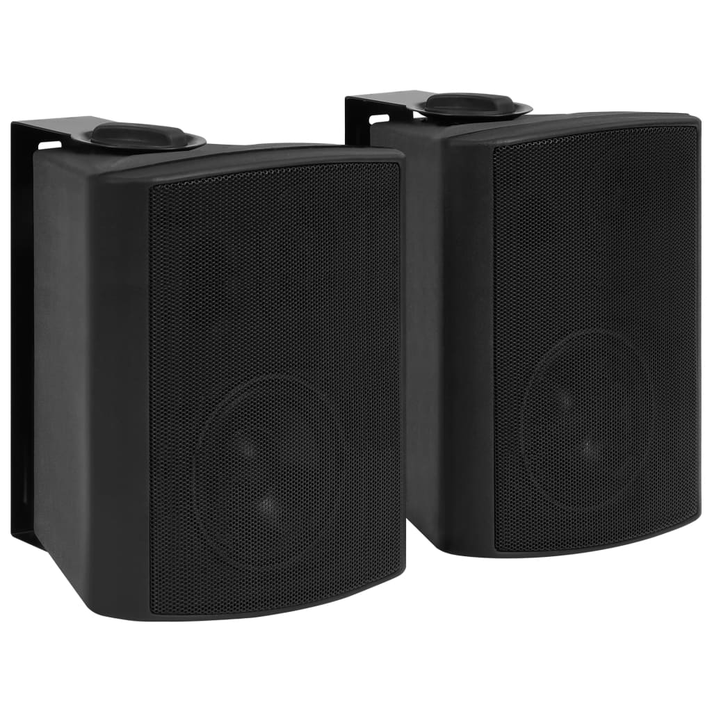 vidaXL Nástenné stereo reproduktory 2ks čierne interiér+exteriér 100 W