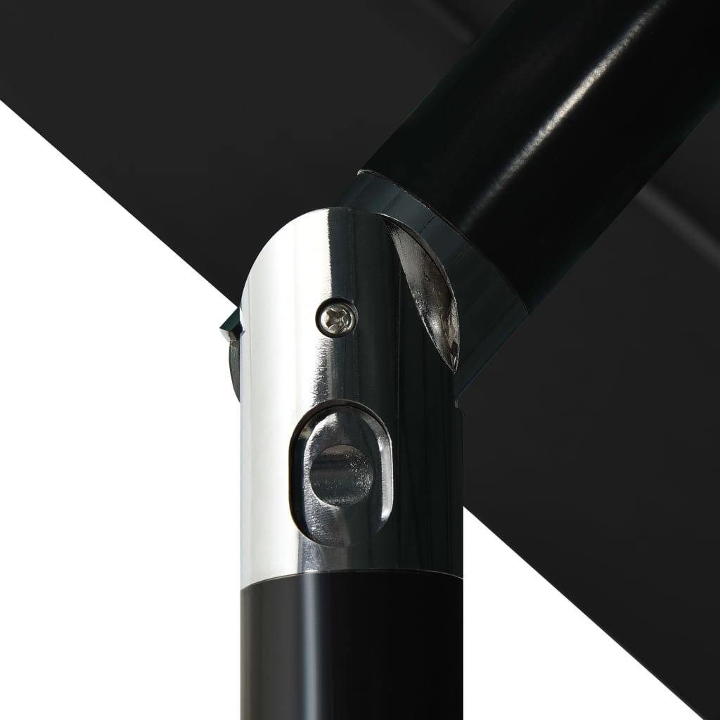 vidaXL 3-stupňový slnečník s hliníkovou tyčou čierny 3,5 m