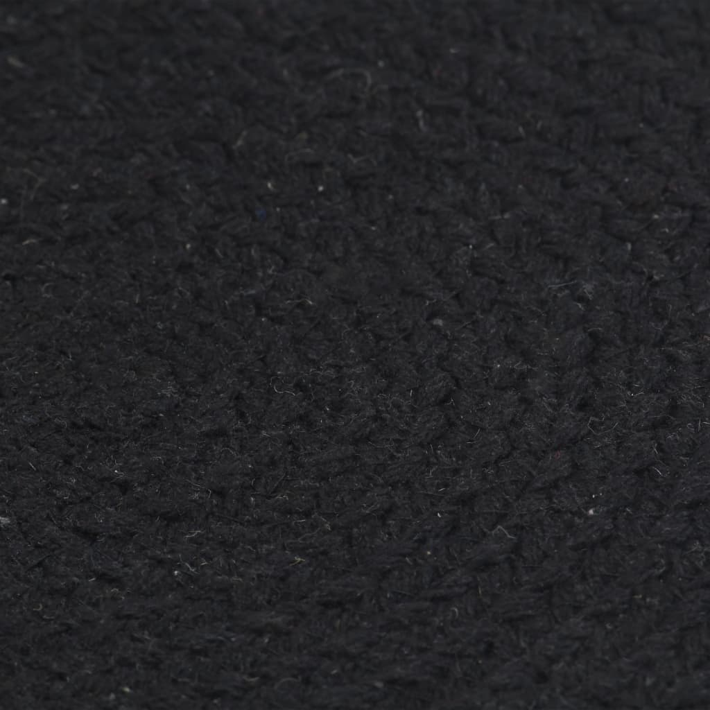 vidaXL Prestierania 4 ks čierne 38 cm bavlnené okrúhle