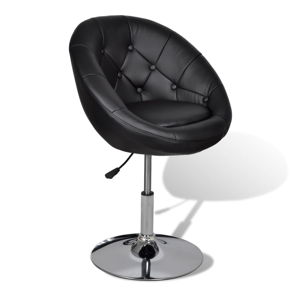 vidaXL Barová stolička čierna umelá koža