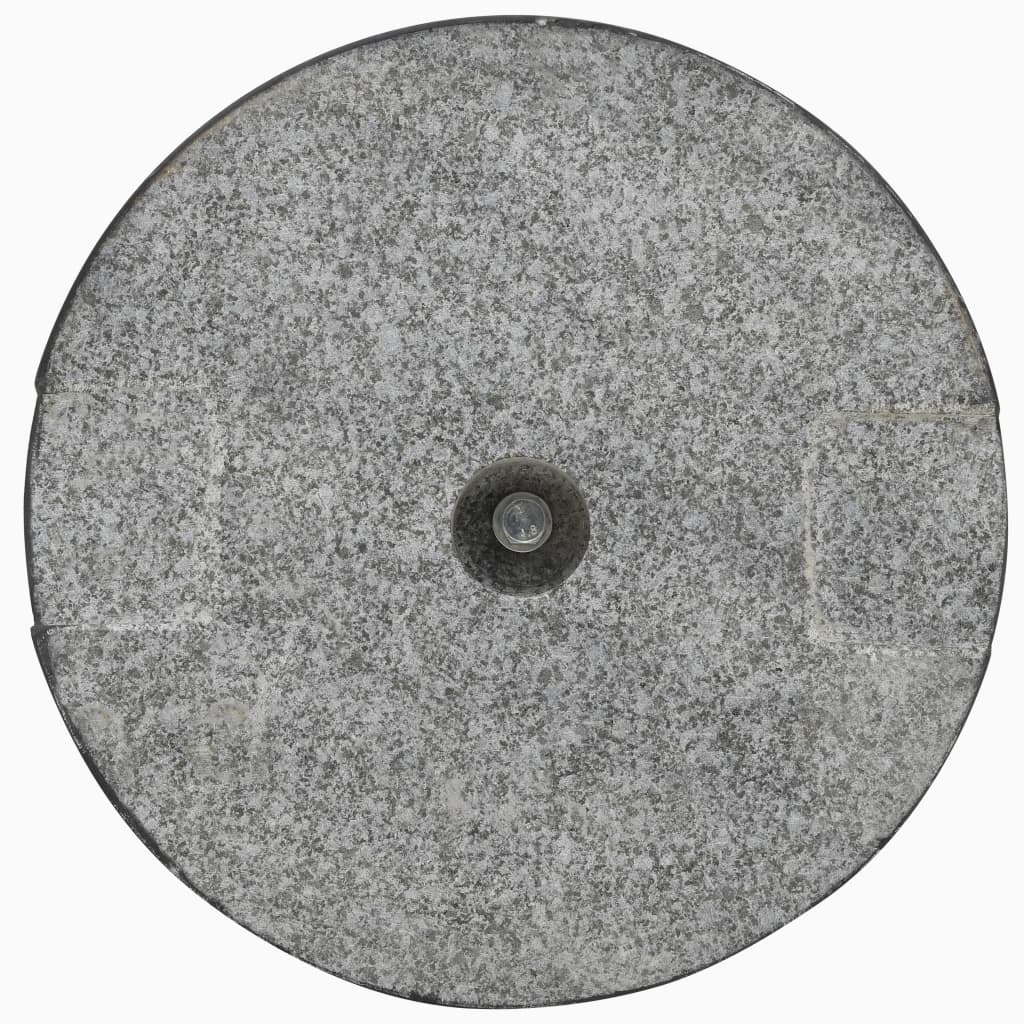 vidaXL Stojan na slnečník granitový 20 kg okrúhly čierny
