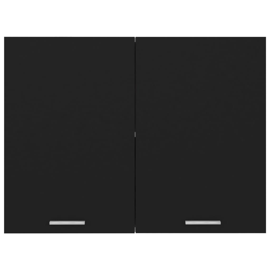 vidaXL Závesná skrinka, čierna 80x31x60 cm, kompozitné drevo