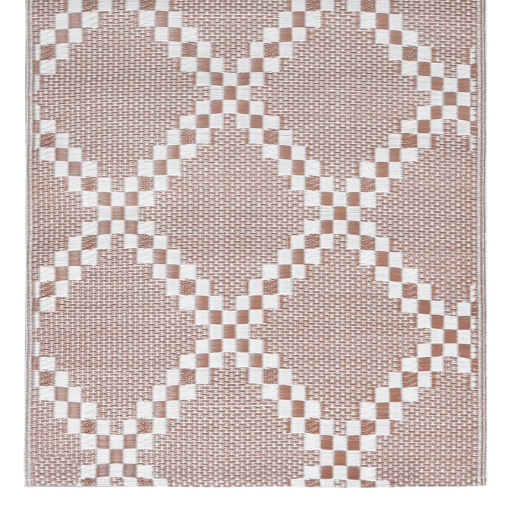 vidaXL Vonkajší koberec hnedý 120x180 cm PP