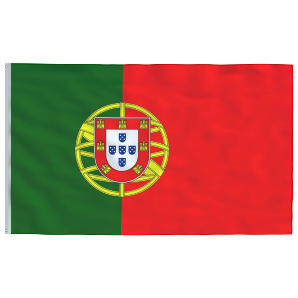 vidaXL Vlajka Portugalska a tyč 6,23 m hliník
