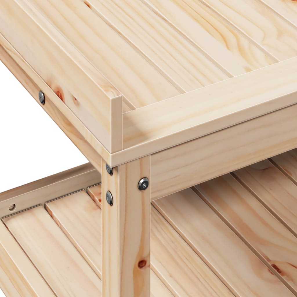 vidaXL Stôl na presádzanie s policami 82,5x45x86,5 cm masívna borovica