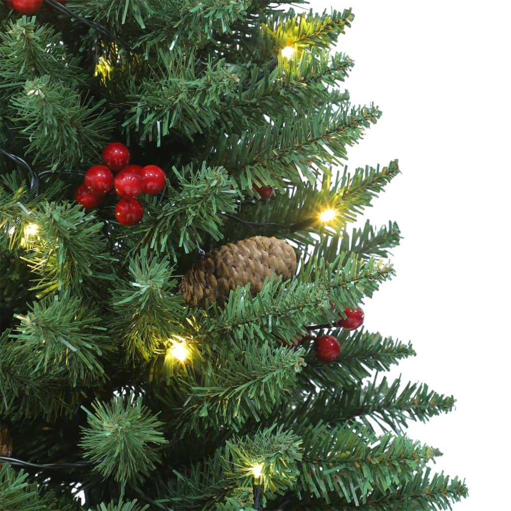 vidaXL Umelé vianočné stromčeky 2 ks 100 LED zelené 120 cm