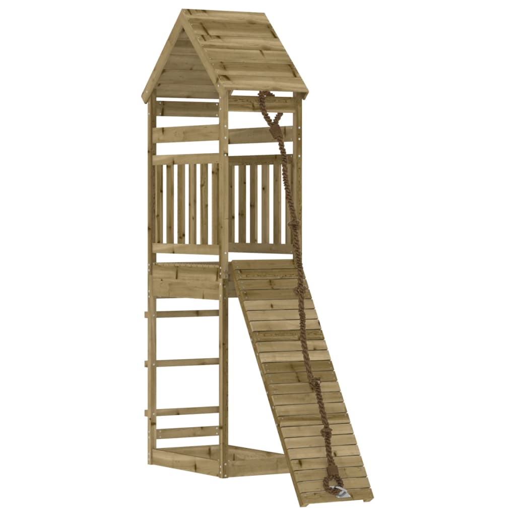 vidaXL Hrací domček s lezeckou stenou impregnované drevo borovica
