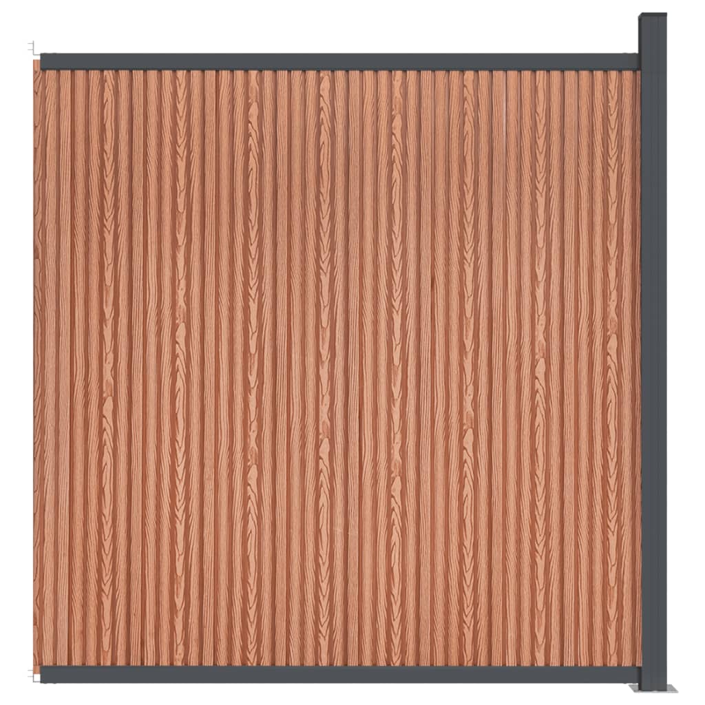 vidaXL Plotový panel, WPC, hnedý 173x186 cm