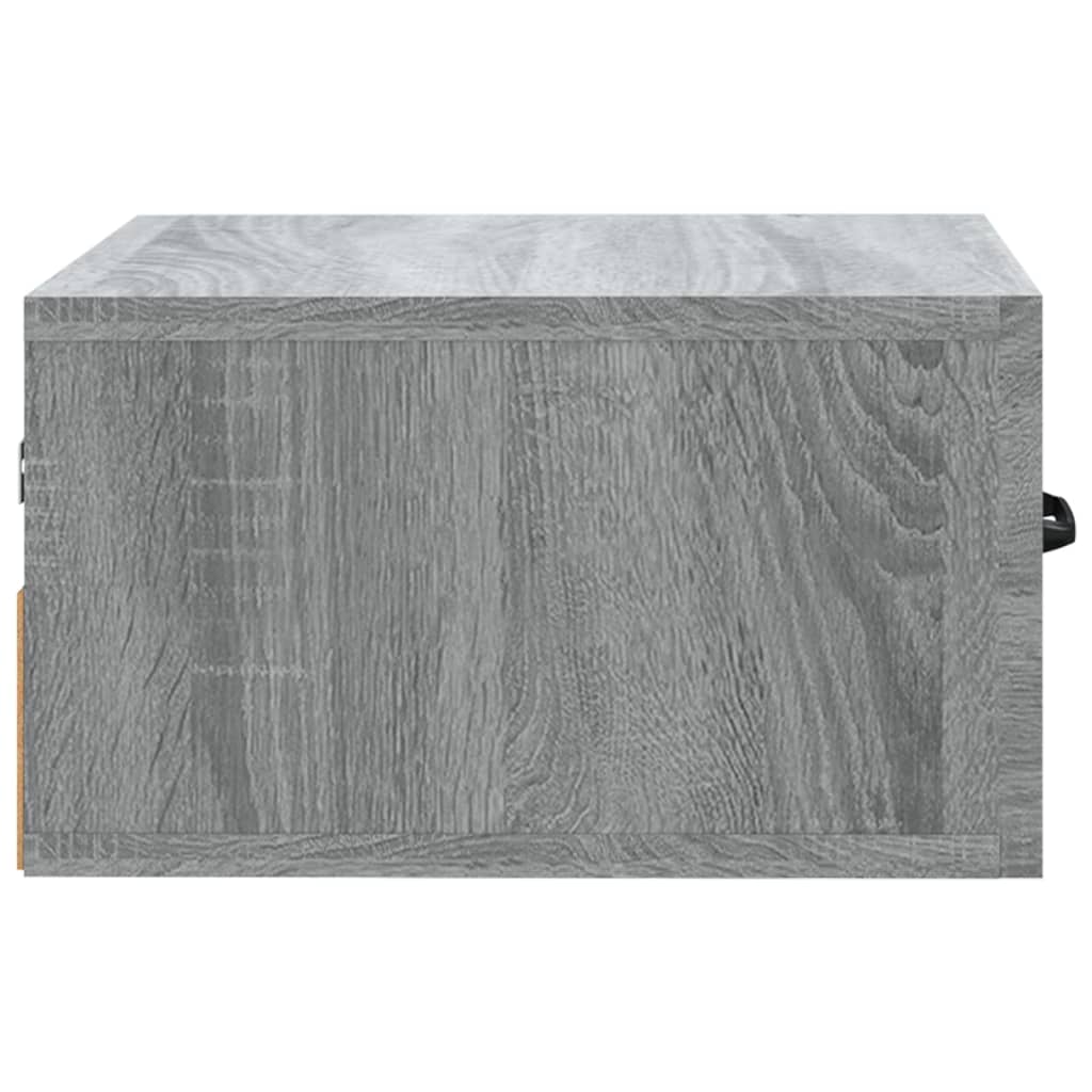 vidaXL Nástenný nočný stolík sivý dub sonoma 35x35x20 cm