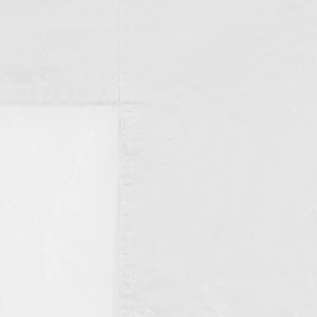 vidaXL Bočné steny s okienkom na párty stan 2 ks PE biele