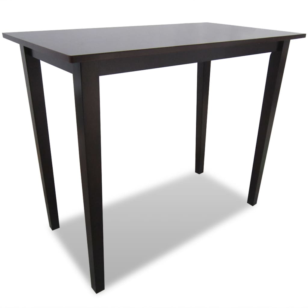 vidaXL Drevený barový stôl, hnedý