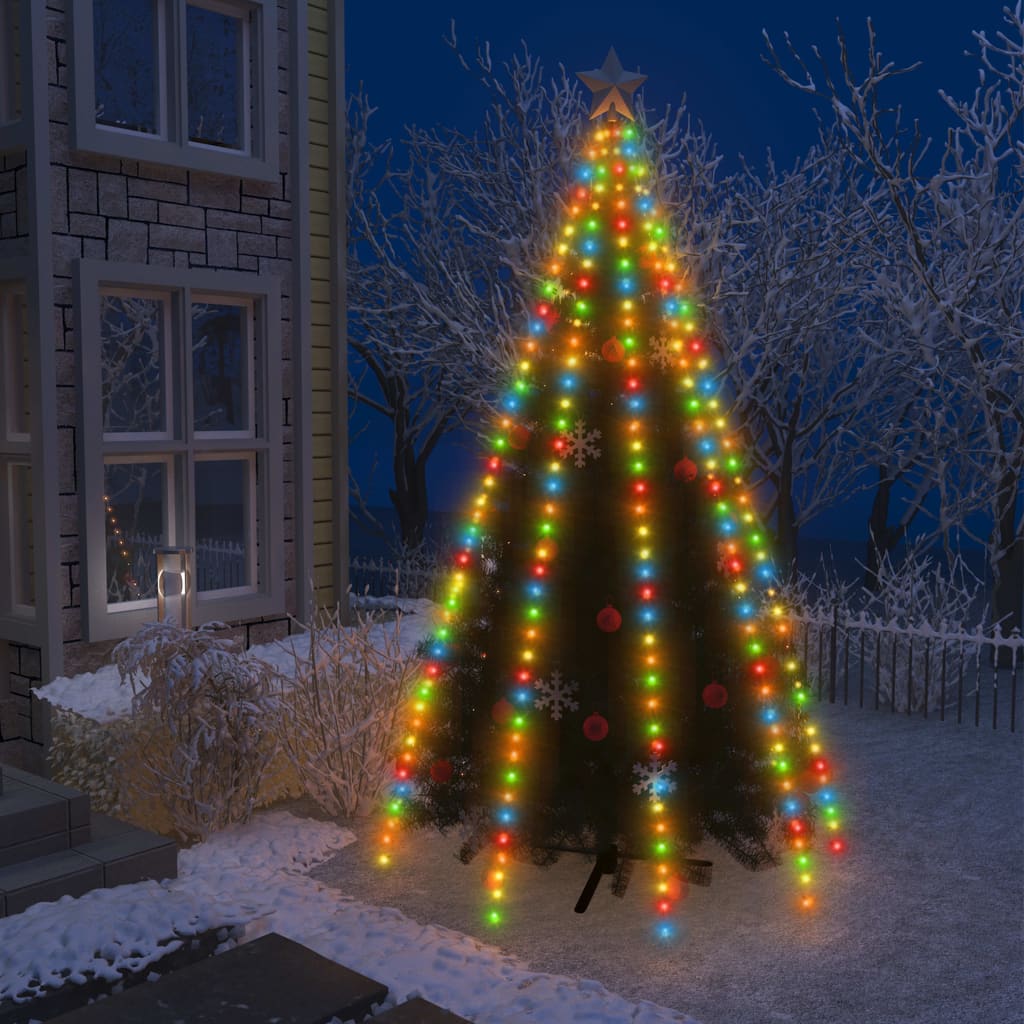 vidaXL Svetelná sieť na vianočný stromček 400 LED, farebná 400 cm