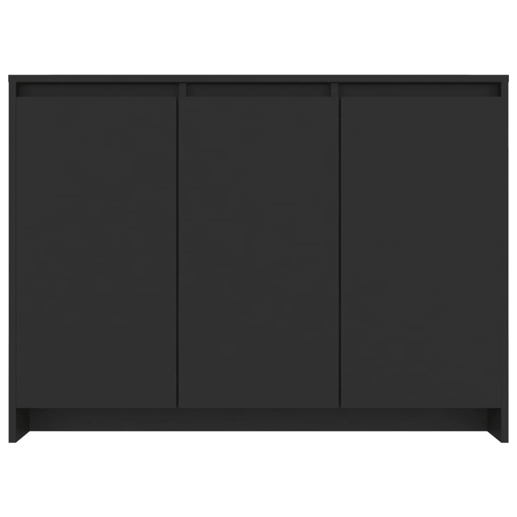 vidaXL Komoda čierna 102x33x75 cm drevotrieska