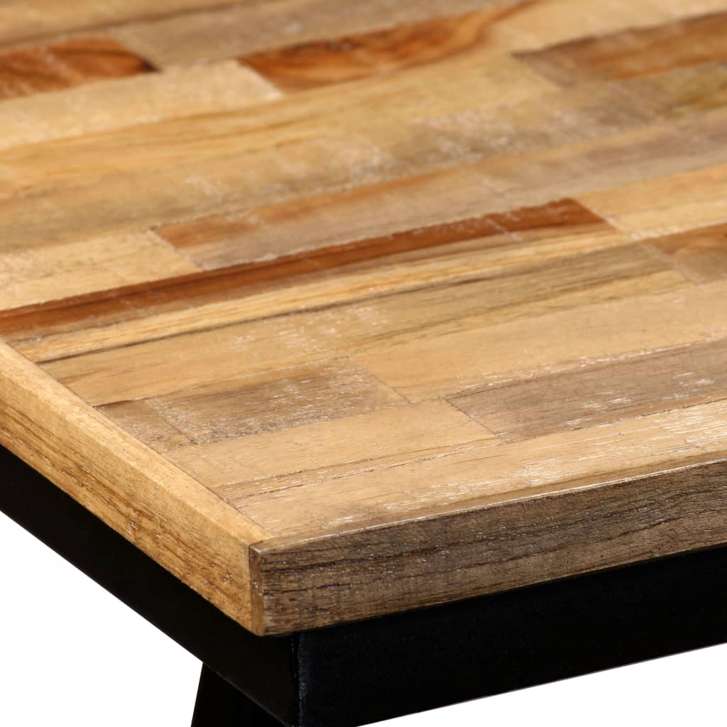 vidaXL Lavička, recyklované a teakové drevo, oceľ, 160x35x45 cm