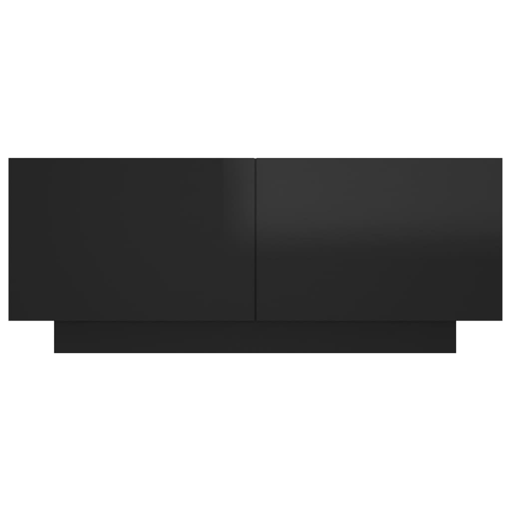 vidaXL Nočný stolík vysokolesklý čierny 100x35x40 cm drevotrieska