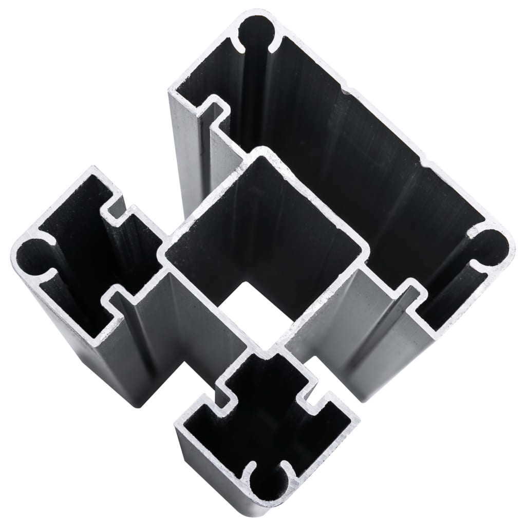 vidaXL WPC plot, 1 štvorcový + 1 zošikmený diel 273x186 cm, sivý