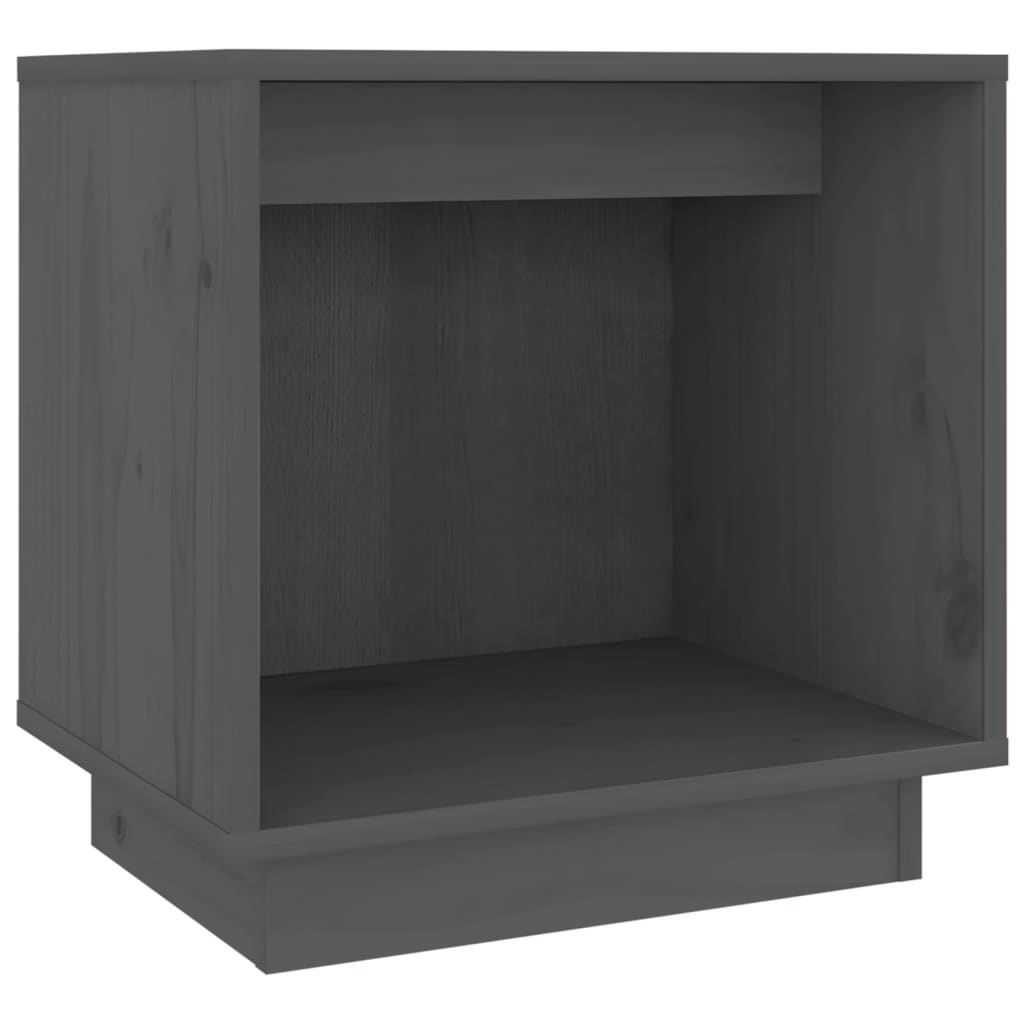 vidaXL Nočný stolík sivý 40x30x40 cm masívne borovicové drevo