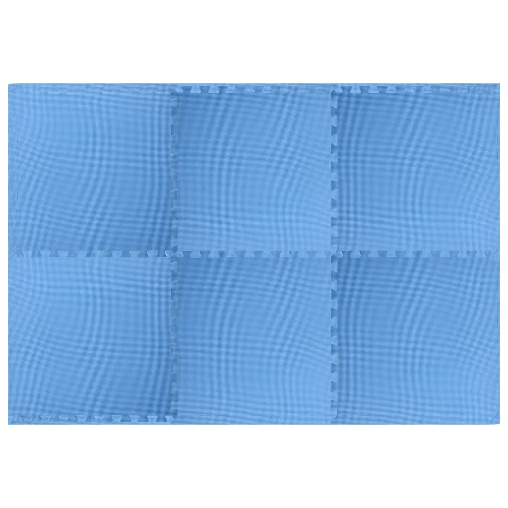 vidaXL Podložky puzzle 6 ks 2,16㎡ EVA pena modré