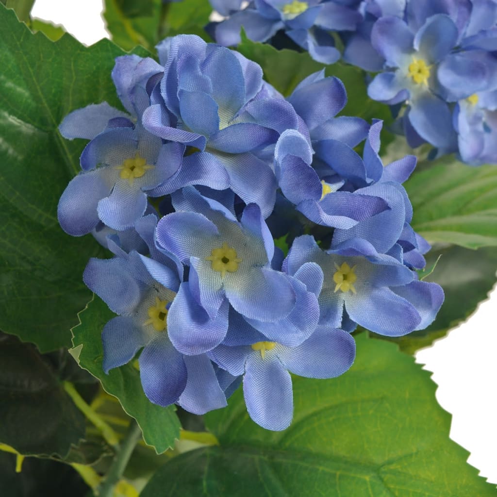 vidaXL Umelá rastlina, hortenzia s kvetináčom 60 cm, modrá