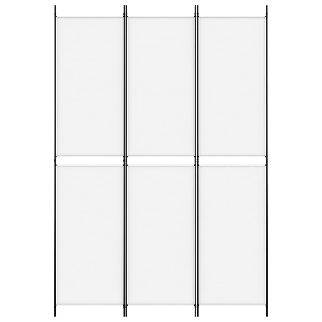 vidaXL 3-panelový paraván biely 150x220 cm látkový
