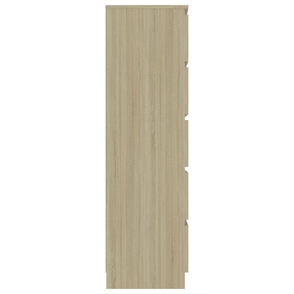 vidaXL Komoda so zásuvkami, dub sonoma 60x35x121 cm, kompozitné drevo