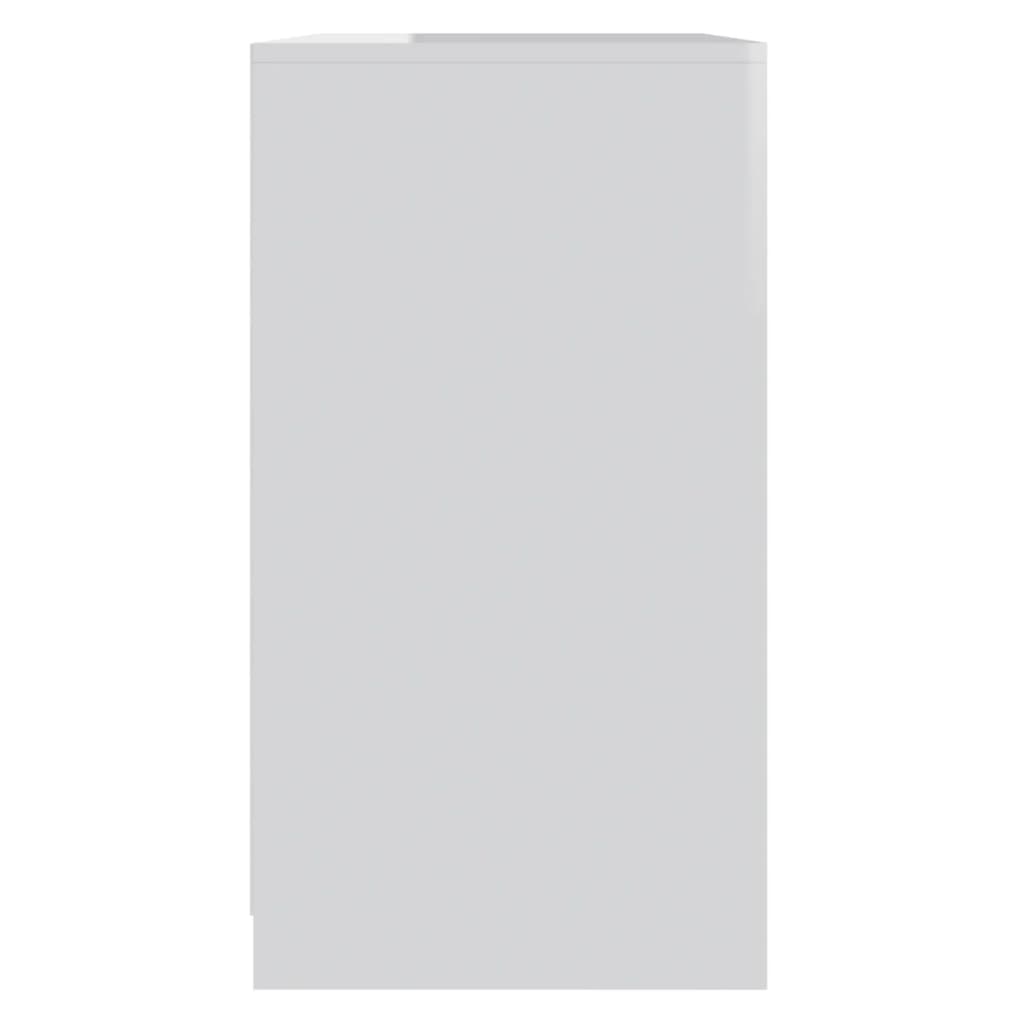 vidaXL Komoda lesklá biela 70x40,5x75 cm drevotrieska