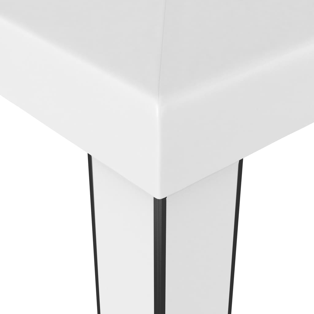 vidaXL Altánok s dvojitou strieškou a LED reťazou 3x3 m, biely