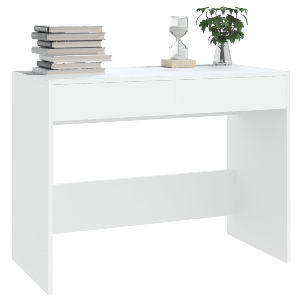 vidaXL Stôl biely 101x50x76,5 cm drevotrieska