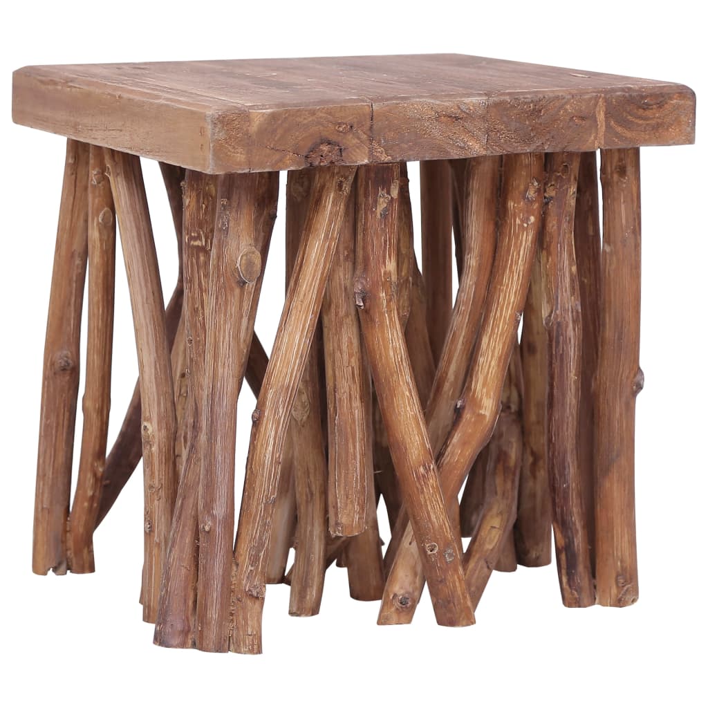 vidaXL Konferenčný stolík z polienok 40x40x40 cm, drevený masív
