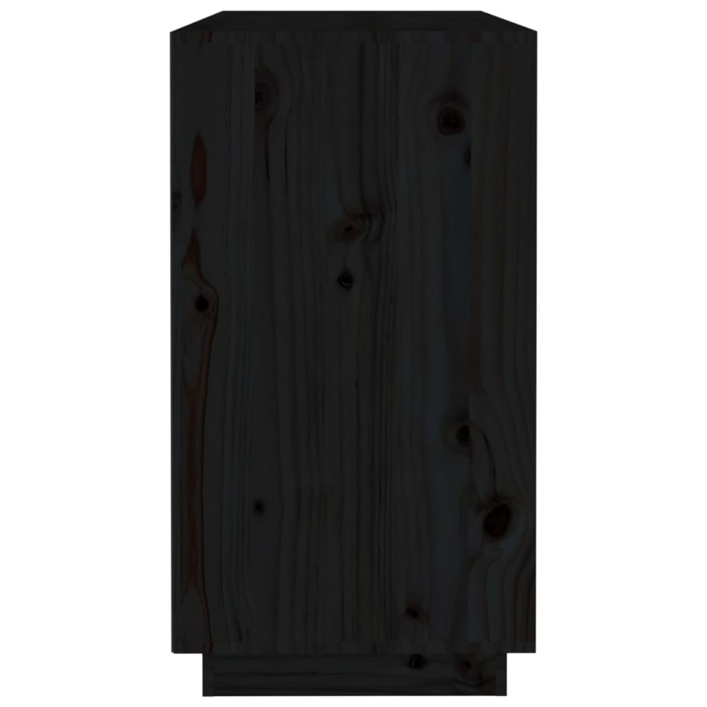 vidaXL Komoda čierna 100x40x75 cm borovicový masív