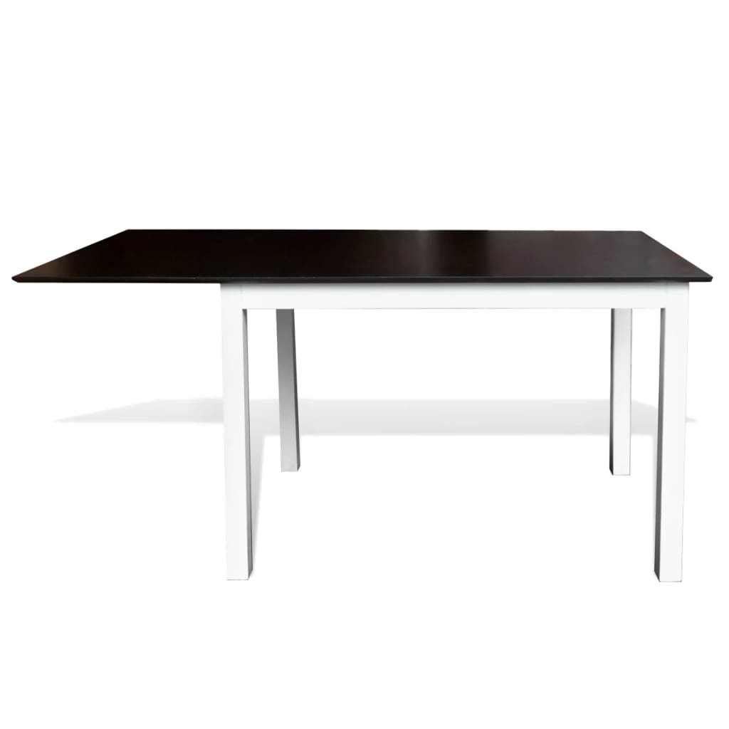 vidaXL Rozťahovací jedálenský stôl, kaučukový, hnedo-biely, 150 cm