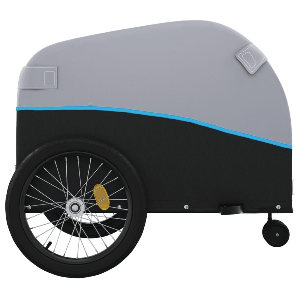 vidaXL Vozík za bicykel, čierno modrý 45 kg, železo