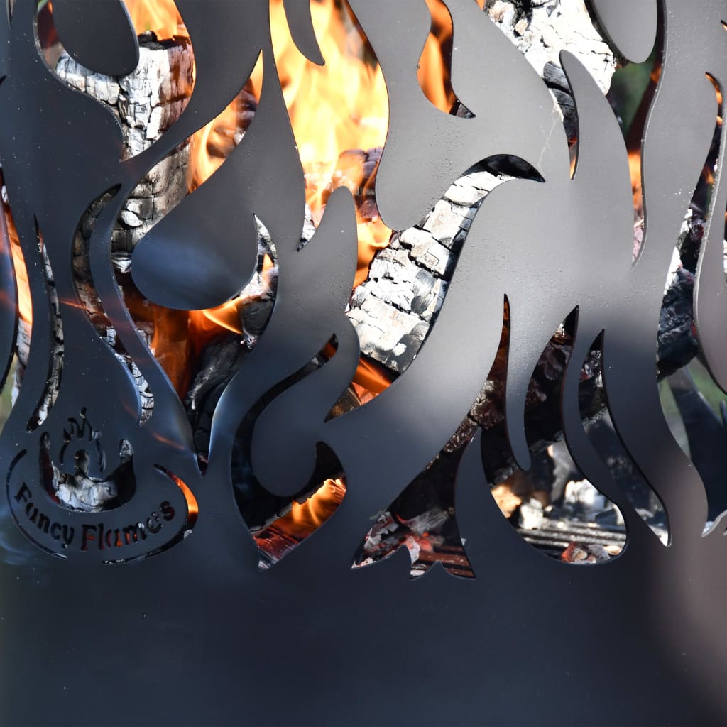 Esschert Design Kôš na oheň Flames čierny uhlíková oceľ FF408