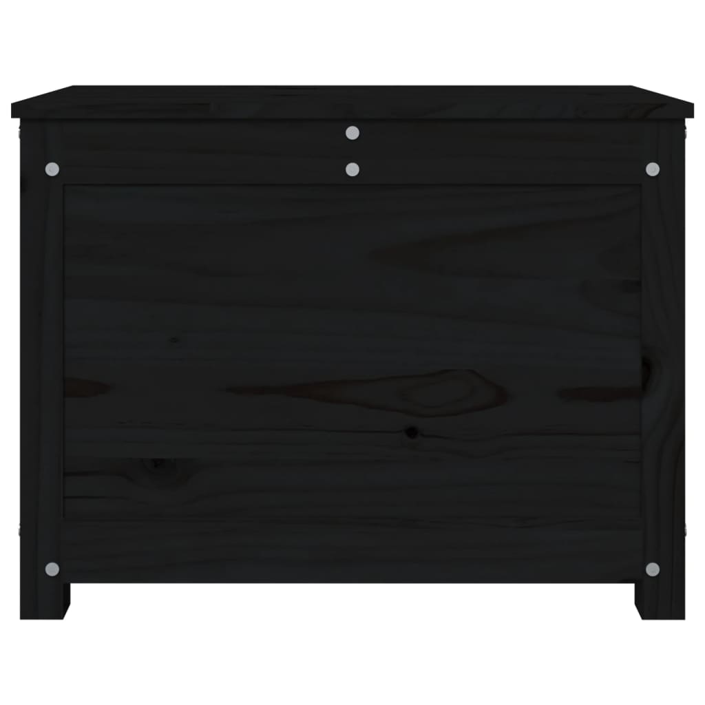 vidaXL Úložný box čierny 60x32x45,5 cm masívna borovica