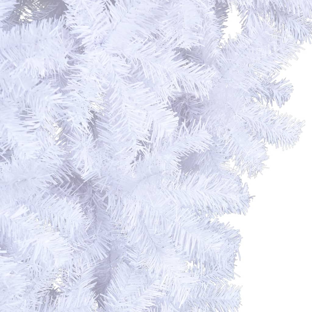 vidaXL Prevrátený umelý vianočný stromček so stojanom, biely 150 cm