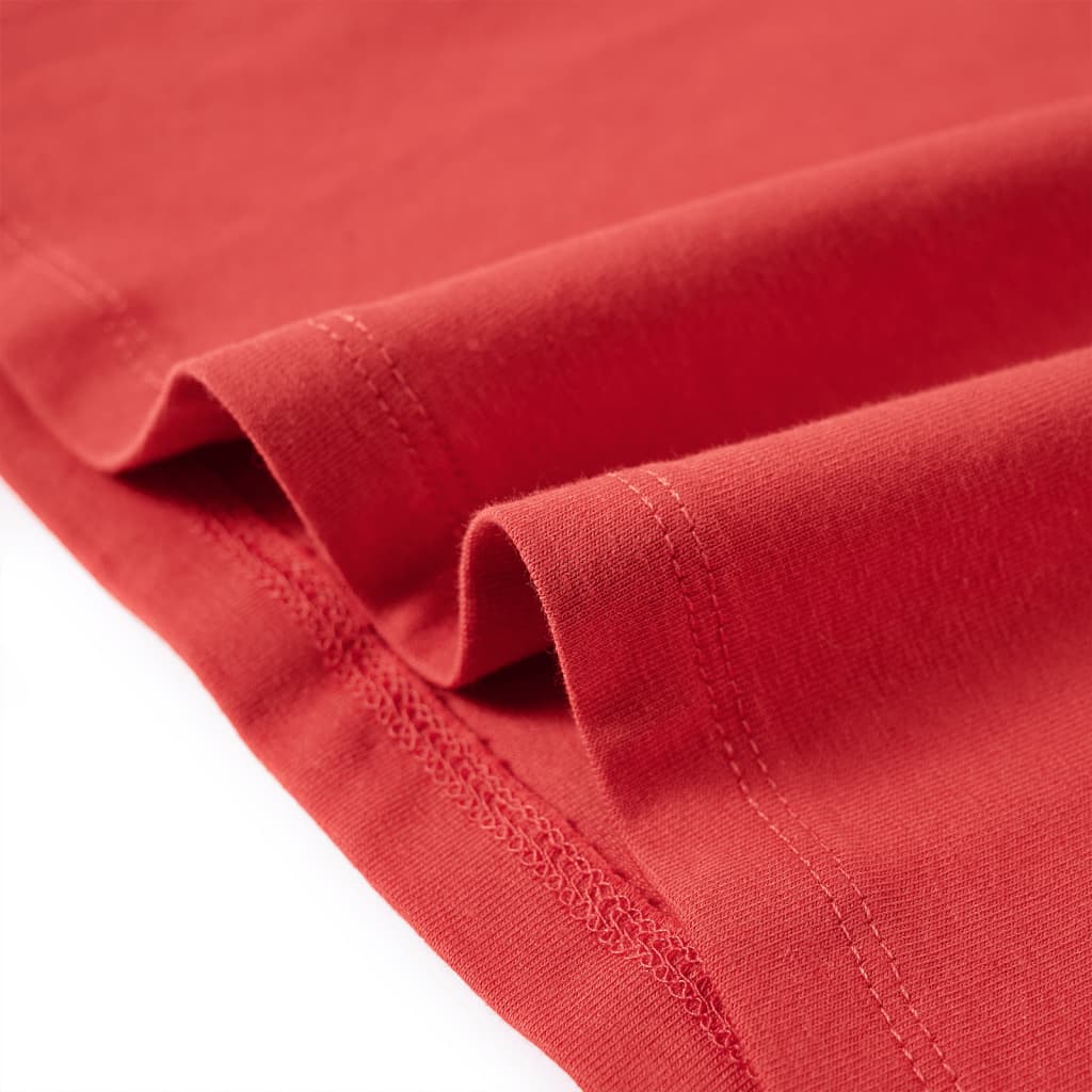 Detské tričko s dlhými rukávmi pálené červené 92