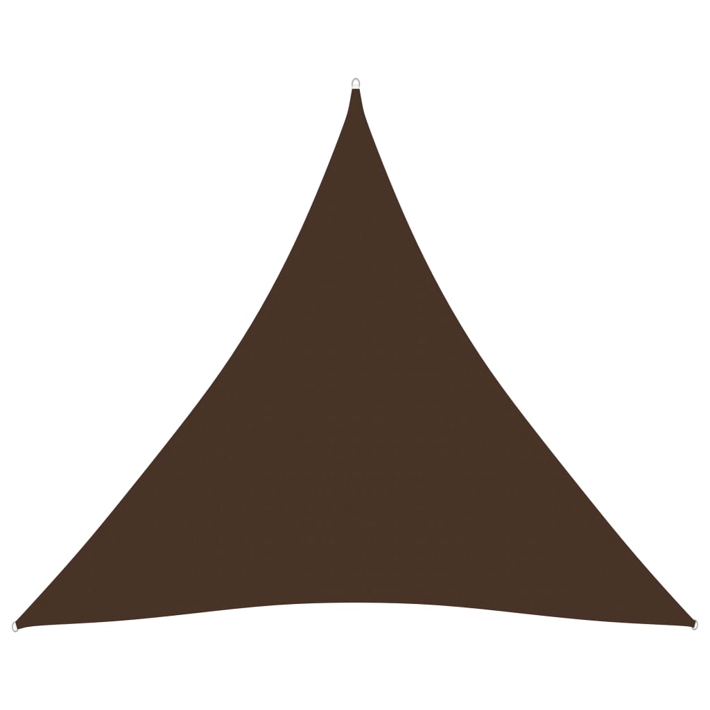 vidaXL Tieniaca plachta oxfordská látka trojuholníková 5x5x5 m hnedá