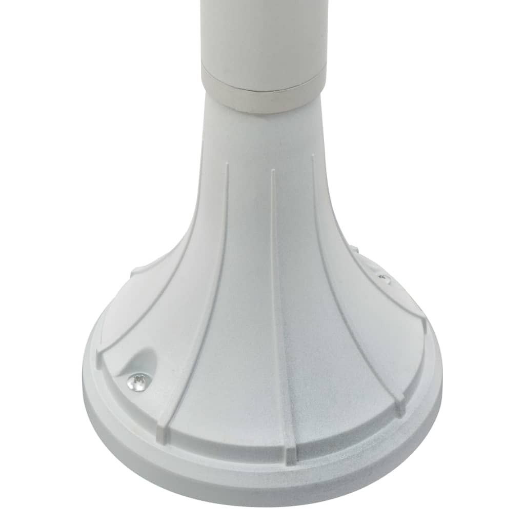 vidaXL Záhradná stĺpová lampa E27 120 cm hliníková biela
