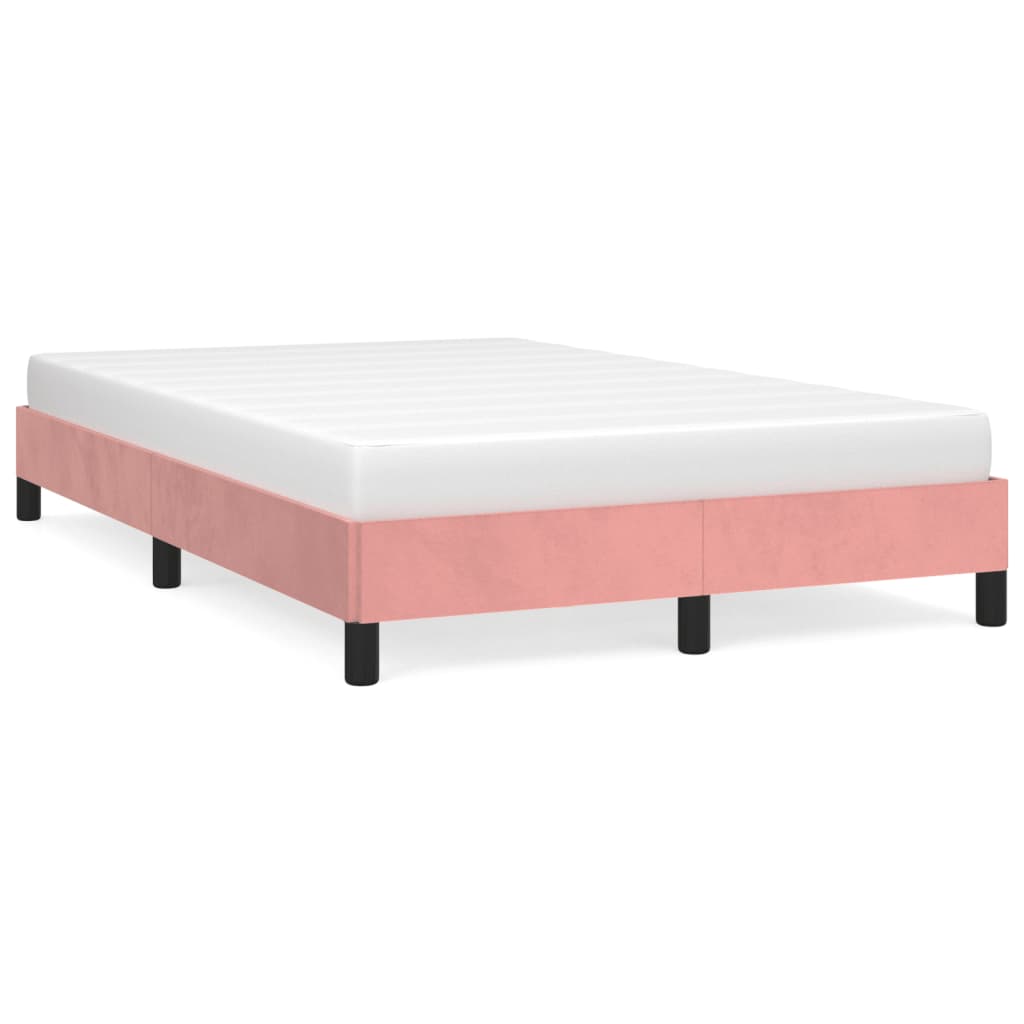 vidaXL Rám postele ružové 120x190 cm zamat