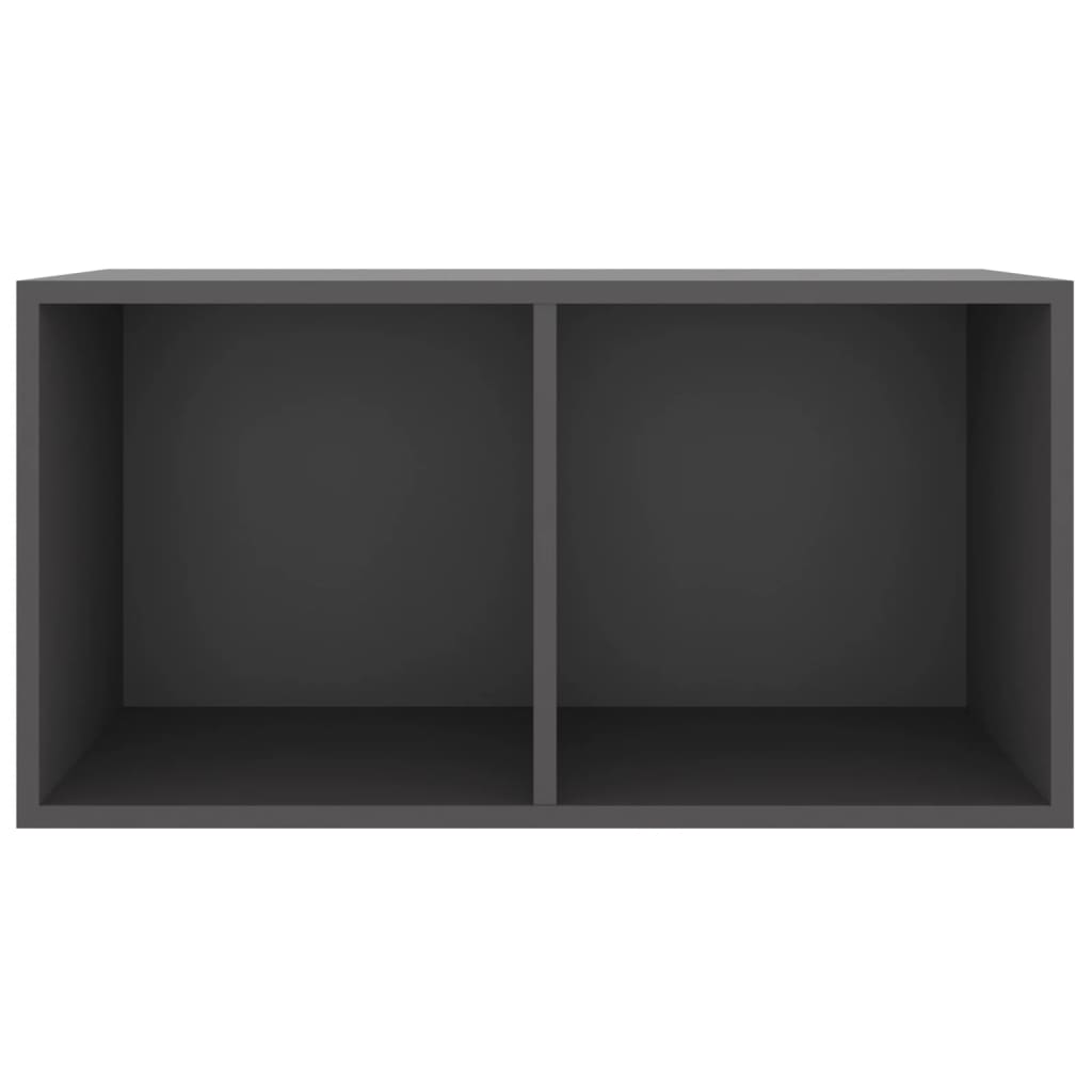 vidaXL Úložný box na vinyly, sivý 71x34x36 cm, kompozitné drevo